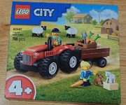 LEGO City 60461 City 60461 Czerwony traktor z przyczepą i owcami