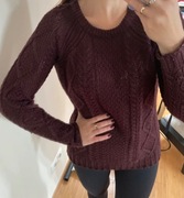 Pull&bear sweter jesień bordowy jesieniara s  modny ciepły