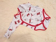 Body kopertowe długi rękaw bawełna rozm. 74 zapinane na zatrzask