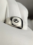 Sygnet pierścionek oko egipt punk rock gothic swagg drill Regulowany