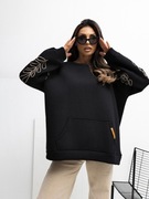 BLUZA DRESOWA DAMSKA BASIC OVERSIZE OCIEPLANA 