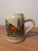 Kufel do piwa ceramiczny z wiejskim wzorem 0,5l