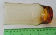 Szklanka, szkło miodowe, PRL 1