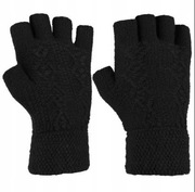 Rękawiczki Damskie Bez Palców Ocieplacze na Ręce Sweterkowe Ocieplane MORAJ