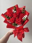 Bukiet 6 róż w kolorze czerwonym na walentynki