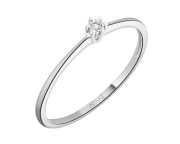 Pierścionek Apart z białego złota z brylantem
