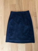 Wełniana spódnica do kolan granatowa COS