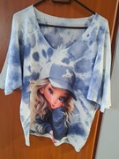 Bluzka/sweterek  3/4 rękaw z laleczką