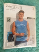 KOSZULKI MĘSKIE  2 sztuki  Rozmiar XL  NOWE OKAZJA