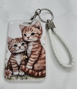 Identyfikator etui na kartę przepustka smycz kotki pokrowiec holder