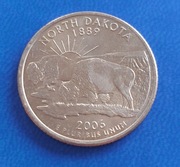 Moneta 1/4 dolara USA - 2006. North Dakota 1889.