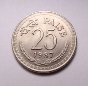 Indie 25 paisa 1987 Bombaj PIĘKNA!
