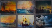Marynistyka w  malarstwie  - 6 obrazków .