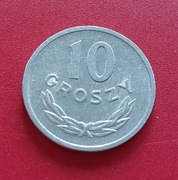 Moneta 10 groszy 1973 r. Al.  Stan II-III.