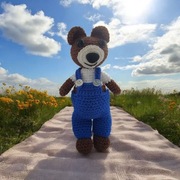 Miś, miś puchatek na szydełku , rękodzieło