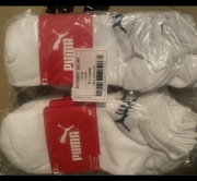 Puma Skarpetki białe stopki  r.43-46  100 paczek z 3 sztukii