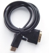 Adapter DisplayPort na DVI czarny złocony 2M