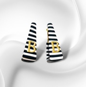 Kolczyki Balmain logo duże !!  Hit !