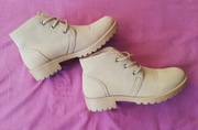 Buty damskie trzewiki traperki beżowe Esmara 39 ocieplane super stan