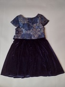 Śliczna sukienka welur elegancka 122