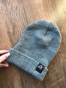 Czapka zimowa dwa kolory szary i czarny