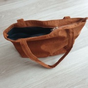 TORBA DAMSKA sztruksowa  na zamek