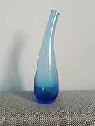 Niebieski wazon Kropla ręcznie formowany.