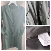 Płaszcz damski/M/wiosenny/zielony/oliwkowy/Made In Italy/elegancki 