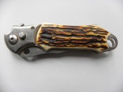 Nóż dobrej firmy z blokadą. Poroże.