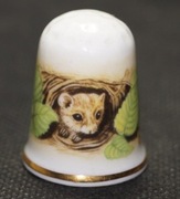 Naparstek Kolekcjonerski Porcelanowy mysz polna 