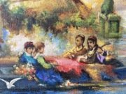 Obraz olejny. Sielanka.