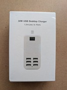 Ładowarka biurkowa USB 30 W, 6 portów 