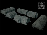 Zestaw 6 Namiotow wojskowych makieta teren do gry bolt action