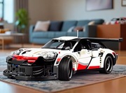 Klocki konstrukcyjne Porsche 911 1:10 jakość Lego samochód 1580 elementów