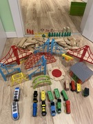 MEGA zestaw torów drewnianych 142 elementy 