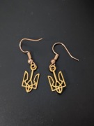 Kolczyki lekkie z herbem Ukraina Trójząb