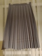 Spódnica szara rozkloszowana z plisami rozm. L