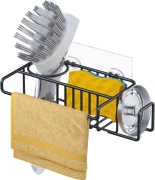 Organizer do zlewu 4 w 1 stal nierdzewna - czarny
