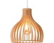 AWEKLIY drewniana lampa sufitowa klatka Ø23 cm, E27, regulowana