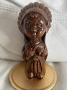 Figurka Vintage drewniana statuetka Indianki