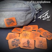 ZESTAW 6 szt Morale patch SKÓRA GRAWER VELCRO naszywka personalizacja