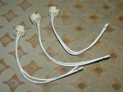 Gniazdo lampki G5.3 ceramika przewody 15cm silicon !