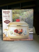 Garnek emaliowany 4,8 L BRIO Emalia Rooster – NOWY