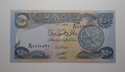 Stary banknot 250 Dinars Irak oryginał stan bankowy