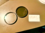 Zestaw szkiełek do obiektywu. Szkiełko polaryzacyjne oraz ochronne UV.