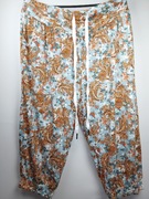 Spodnie damskie 3/4 XL wzór paisley lekkie letnie boho