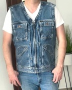 Męska Jeansowa Kamizelka Wrangler Utility Vest Utility Stone W444RI61T M