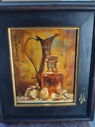 Obraz olejny martwa natura -  Marek Chmielewski 3 płomyki