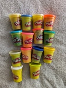 Zestaw 14 duże kubki oryginalna ciastolina Play Doh nowa i używana miękka