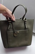 MICHAEL KORS torba skóra naturalna oliwkowa 